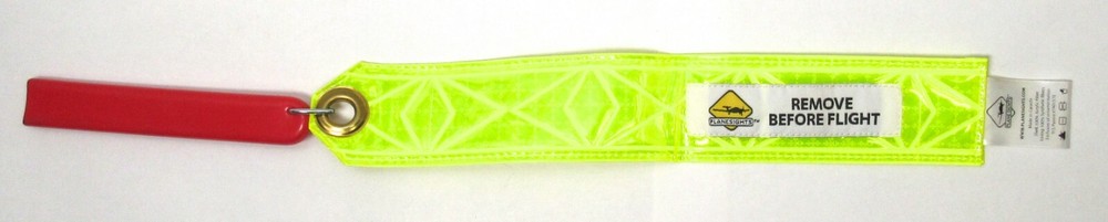 PLANE SIGHTS Remove Before Flight Streamer Pilot Tube Plug Square Authentic (B)