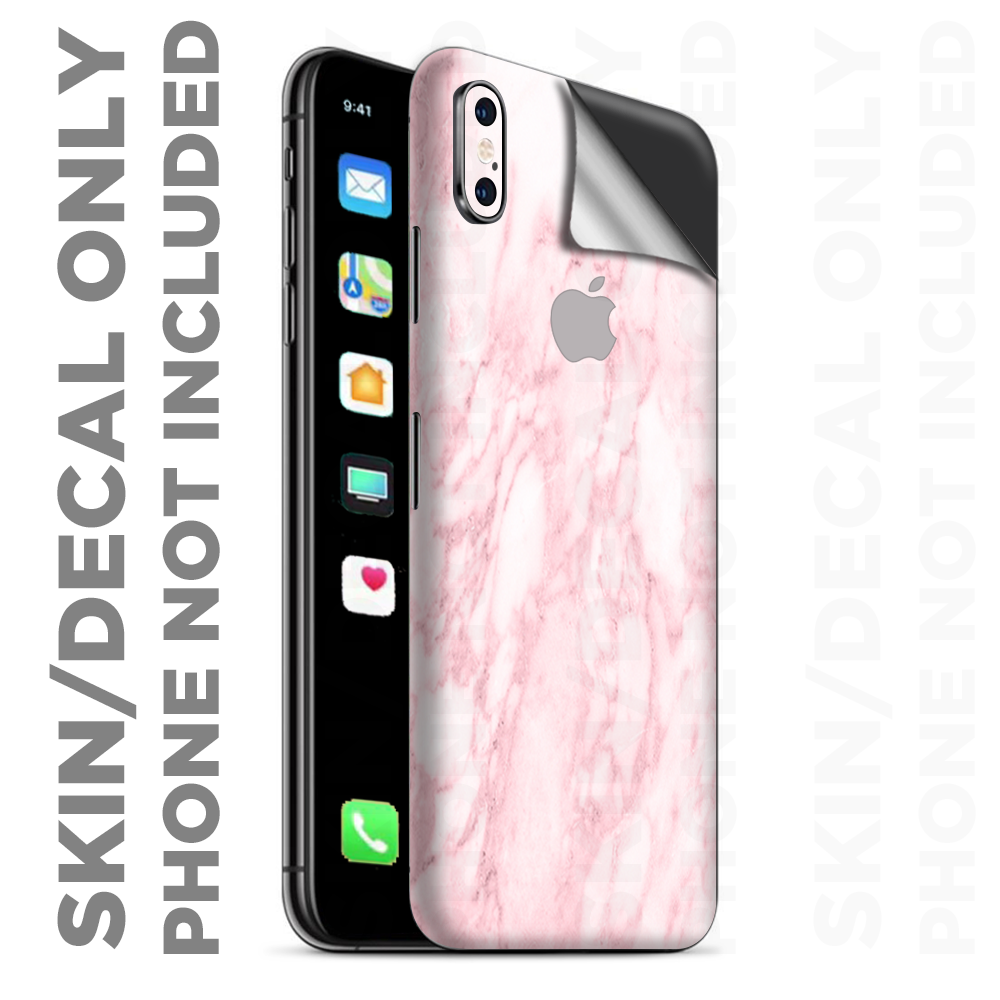 Skins Decal Wrap for Apple iPhone XS Max Rose Pink Marble Pattern