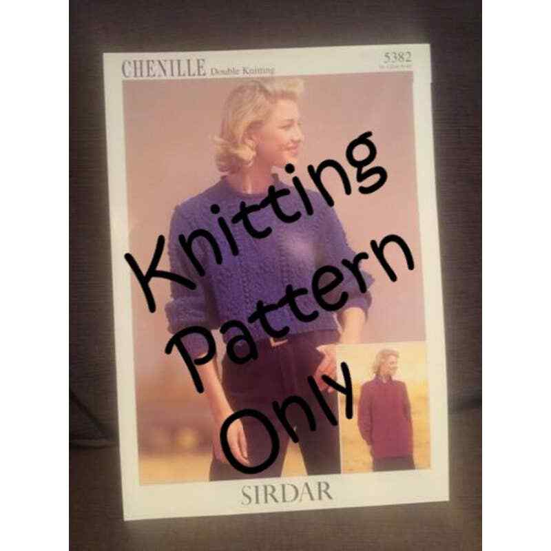 New Sirdar 5382 Chenille Ladies Pullover Sweater Double Knitting Pattern