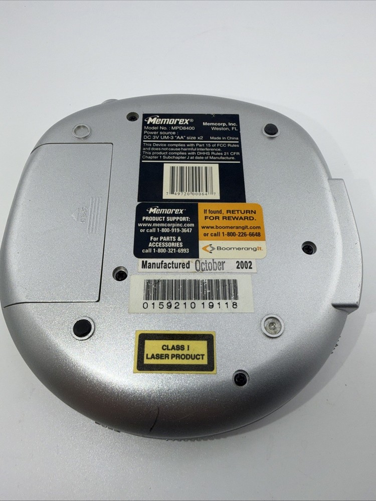 Memorex MPD8400 portable CD/MP3 player