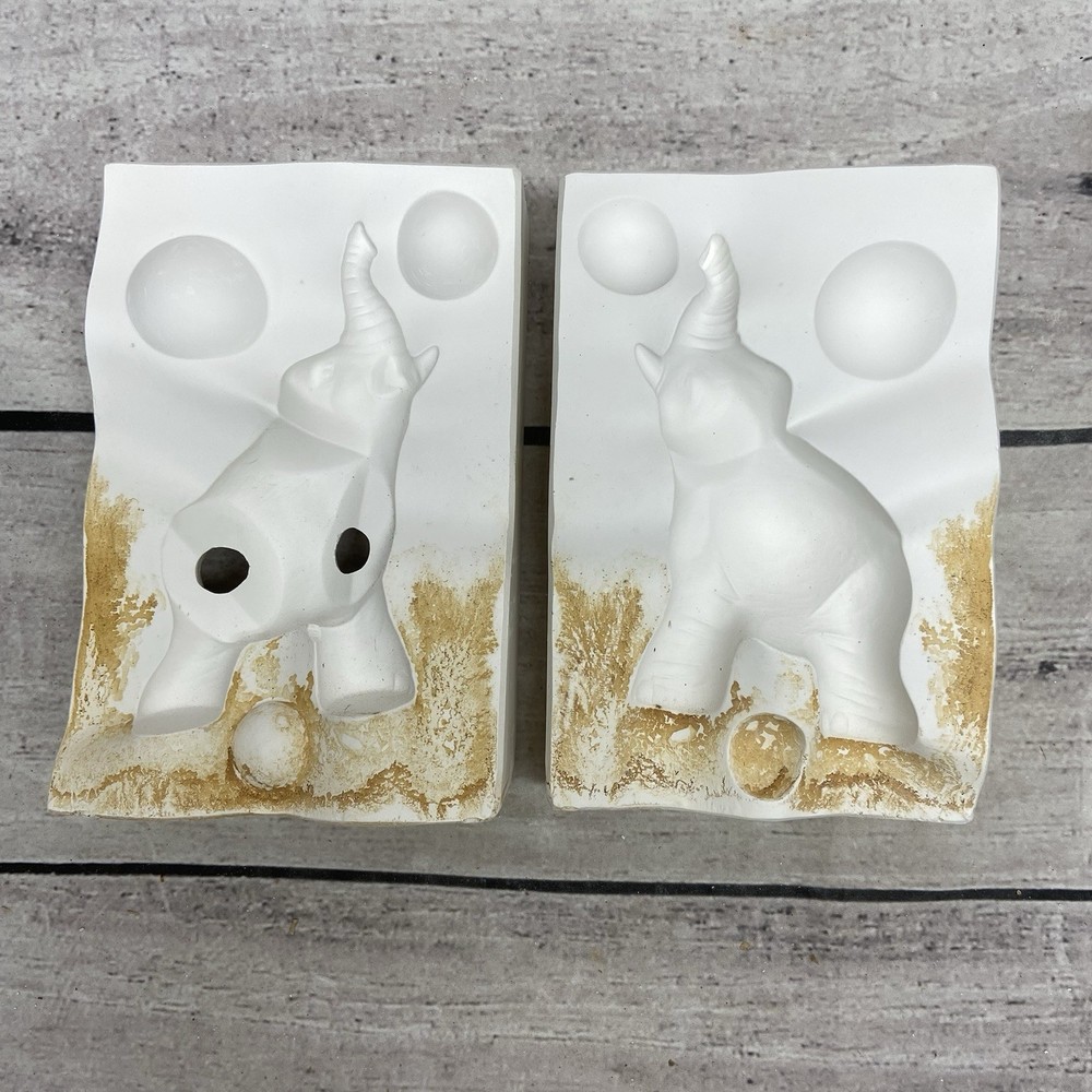 Elephant White Horse Ceramic Mold #1327