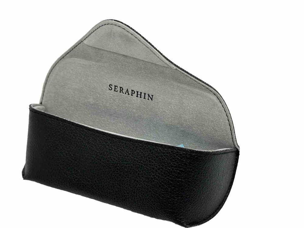 NEW Seraphin Semi Soft Eyeglasses Clamshell Case Magnetic With Microfiber Cloth