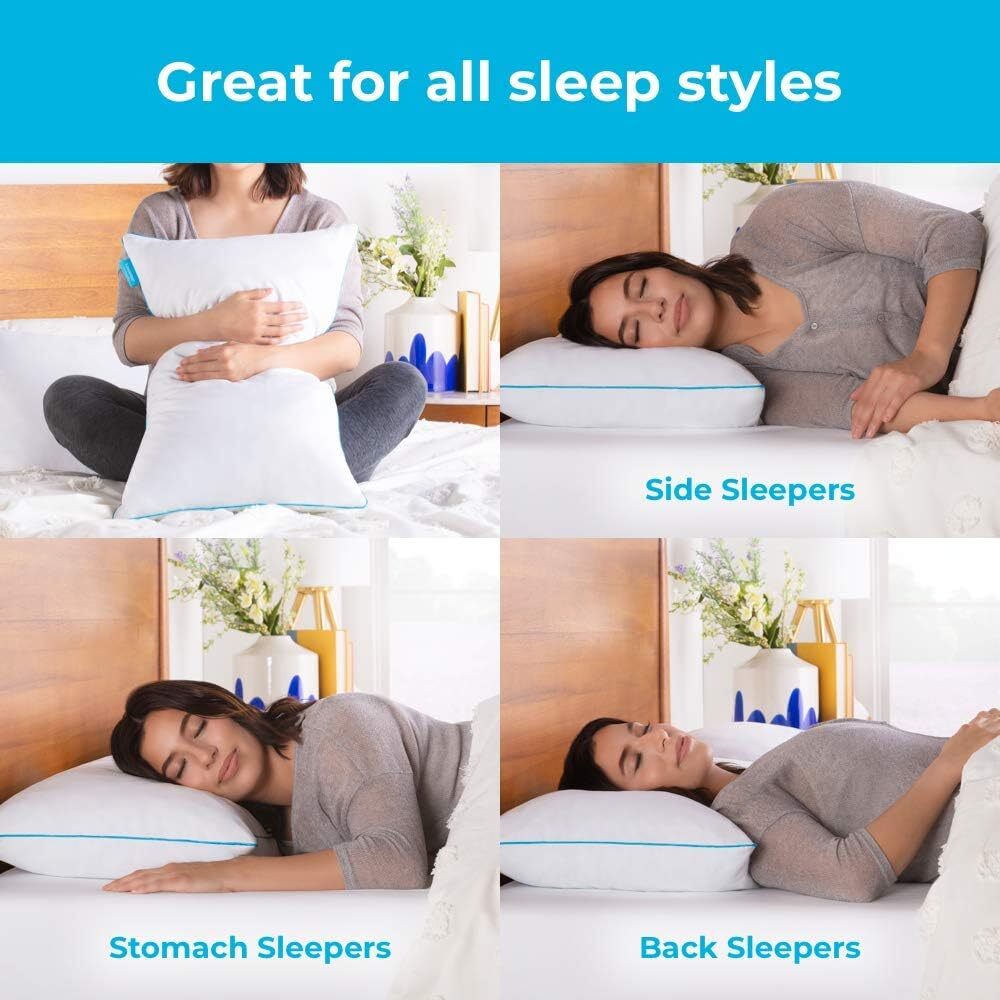 Shredded Memory Foam 2 Pack Pillow, King (Pack of 2), White 2 Count