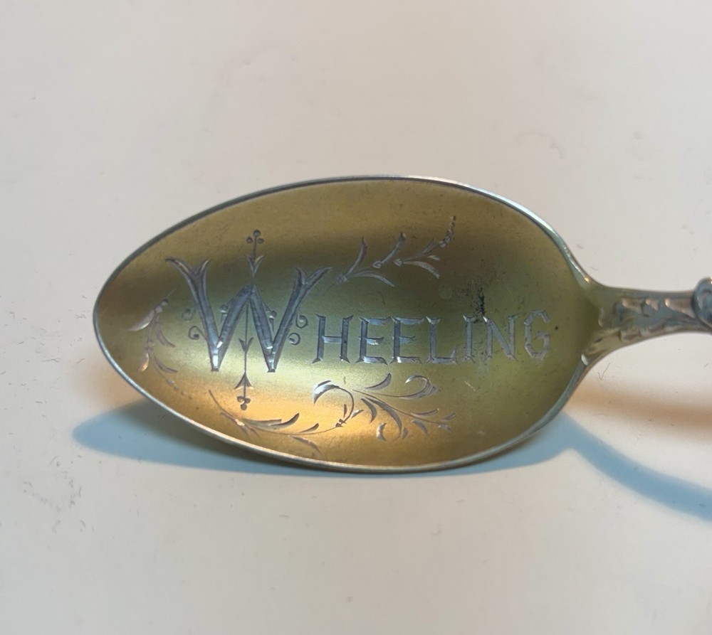 Sterling Silver Souvenir Spoon-Wheeling