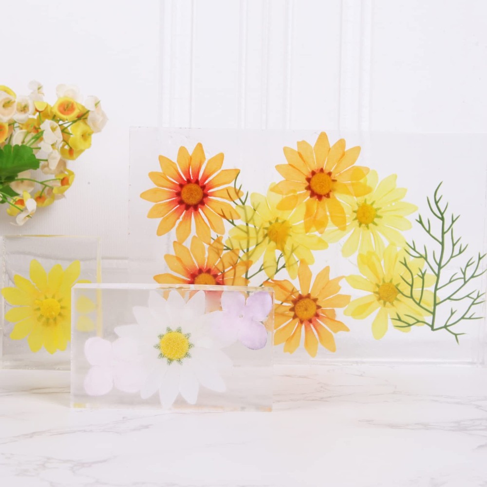 3 Pcs Rectangular Silicone Molds for Resin, Large Resin Mold Glossy Deep Square