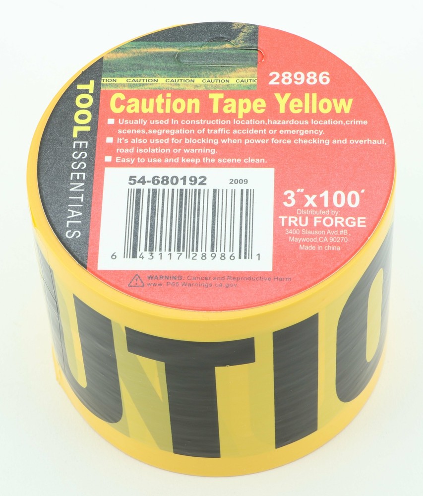Tool Essentials 3" x 100' Yellow Caution Tape
