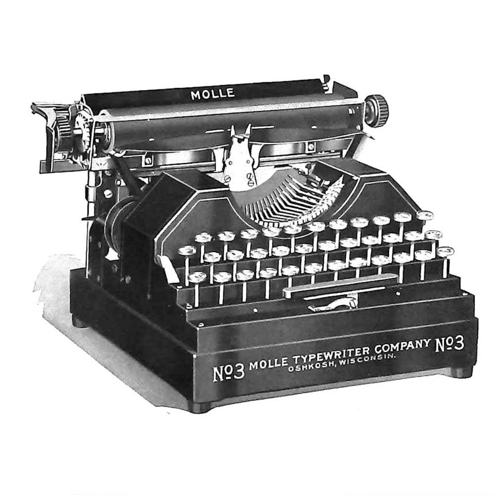 Molle No. 3 Typewriter Owner's Manual User Manual Instruction Manual Model Three
