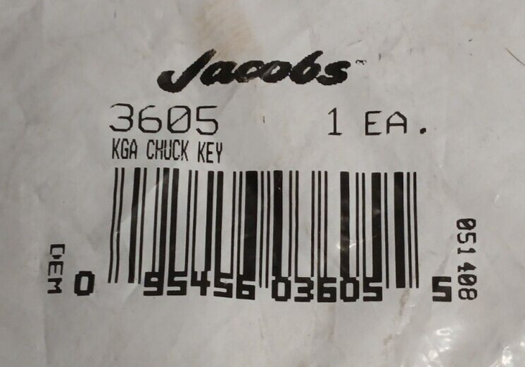 JACOBS JCM3605AP KGA CHUCK KEY