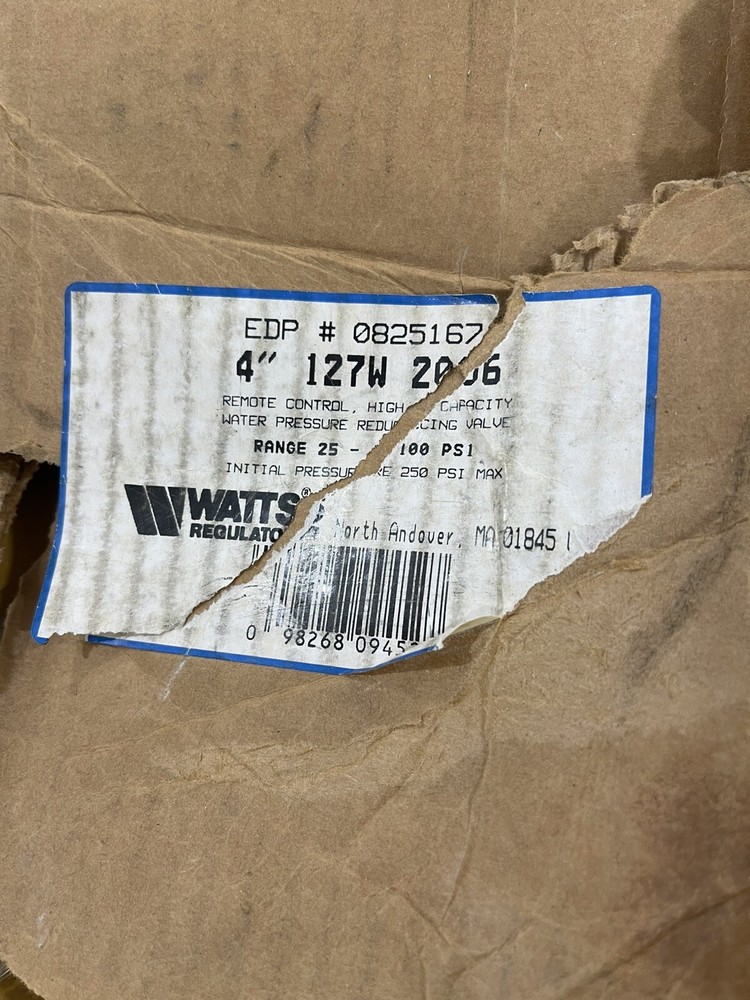 Watts Regulator Remote Control Water Pressure Reducing Valve