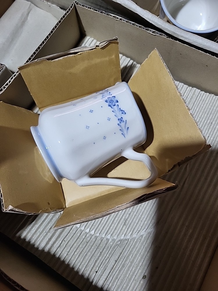 Sango Renaissance Stoneware Arcadia Blue #290 Creamer Japan