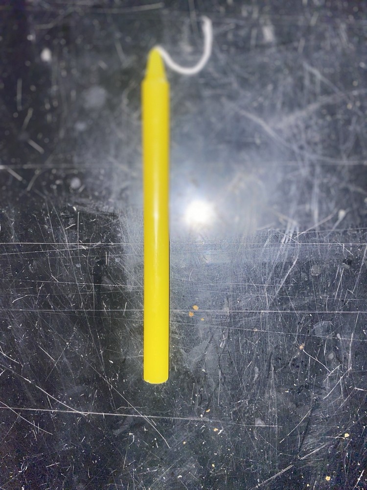 8” Intention Based Yellow Pillar Candle - Ready To Be Used For Candle Magic