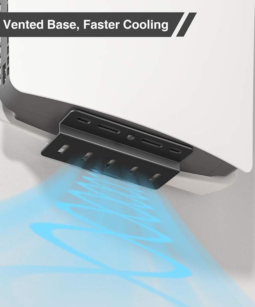 Upgraded Adjustable Console Holder Wall Mount for PS5: Black Gaming Stand for Pl