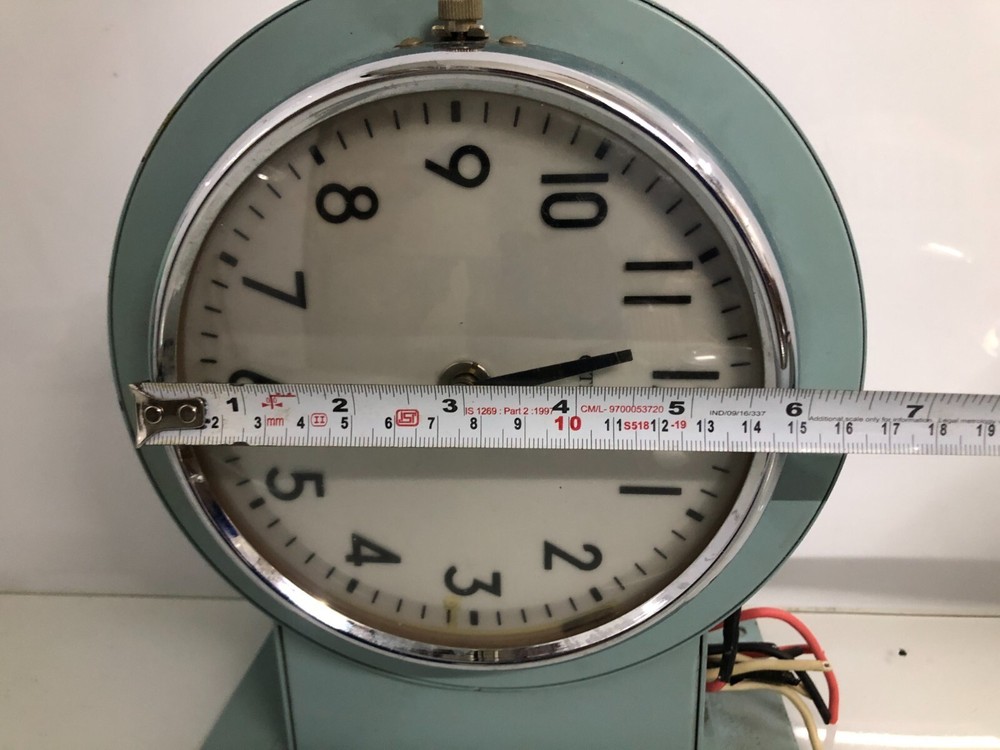Double Sided Industrial Wall Clock Red Coated Citizen Battery Clock