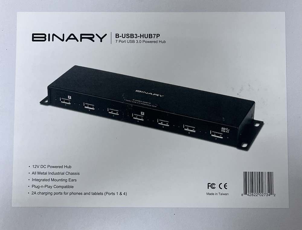 Binary 7 Port USB 3.0 Powered Hub B-USB3-HUB7P