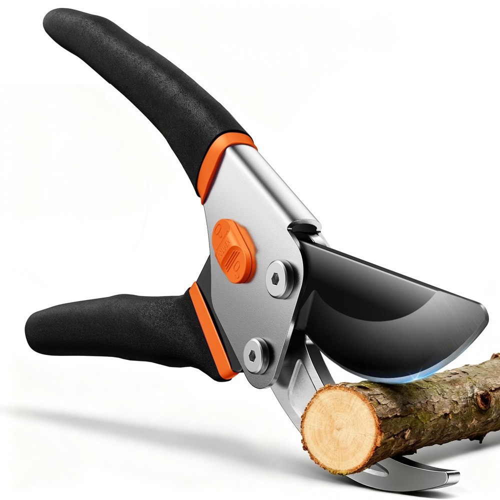 ® Pruning Shears, 8.5” Professional Garden Pruner with Jam-Proof Spring & Eve...