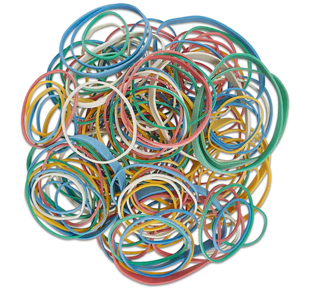 NEW 2 PACK Staples Multi-Purpose Assorted Rubber Bands - 400 Rubber Bands