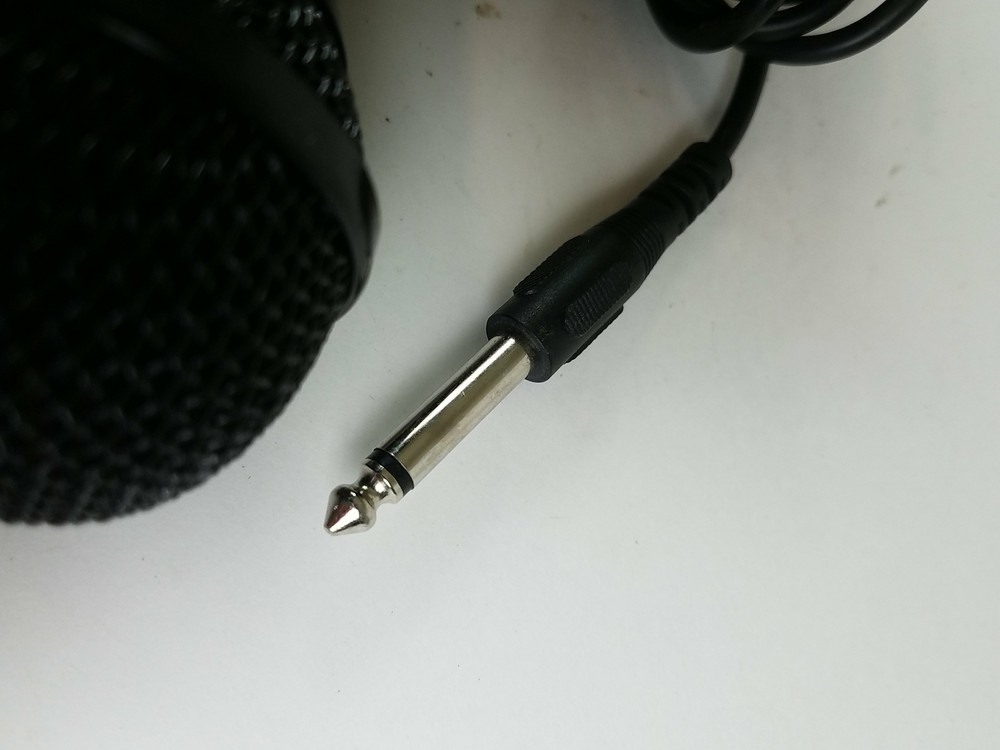Microphone Vocal Recording Black 1/4" Phono Plug