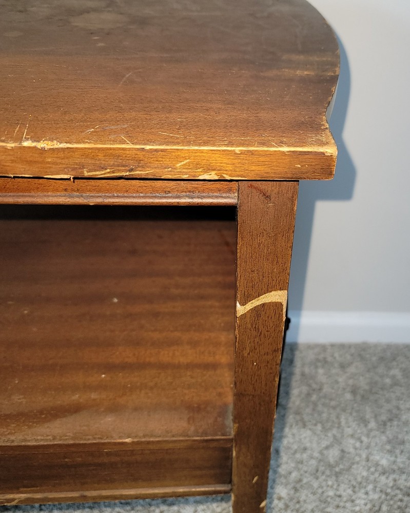 Vintage Mahogany Harp End Table