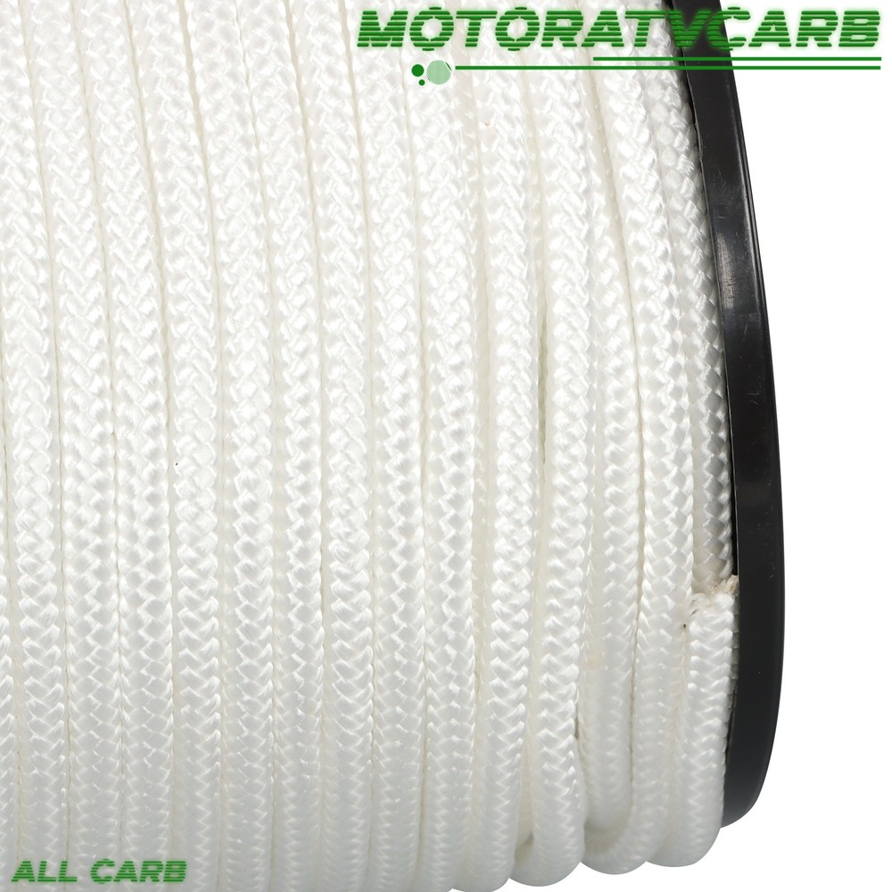 ALL-CARB Nylon Rope Solid Braided 1/4" × 250' Strong Durable Weatherproof White