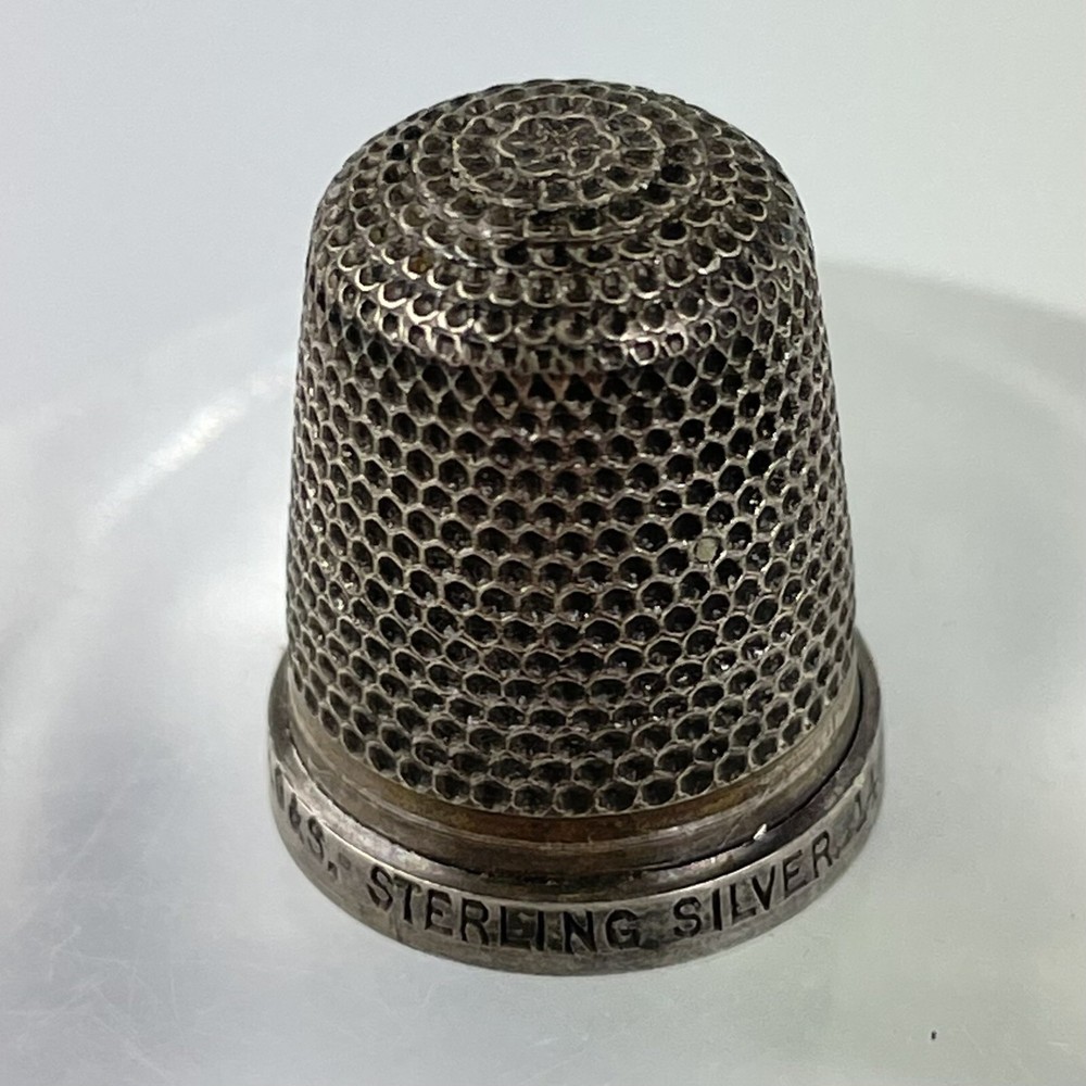 Antique Solid Silver Thimble The Spa Henry Griffith & Sons Ltd 2cm 3.1g