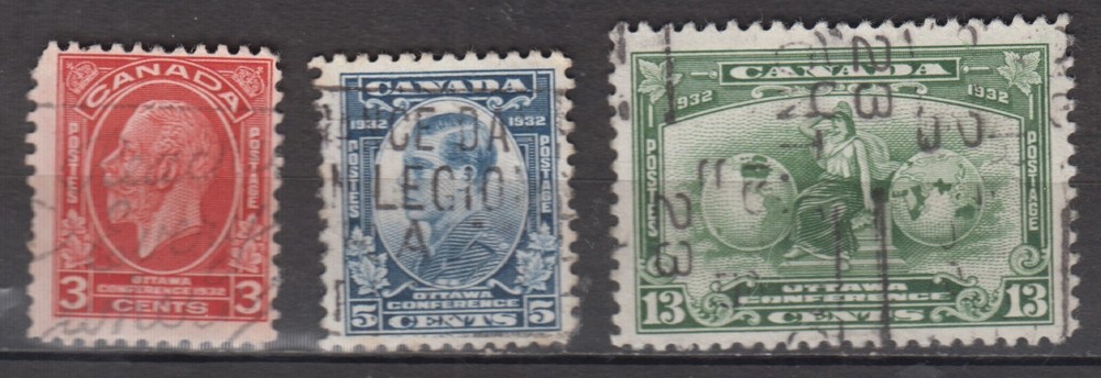 Canada Complete Set Scott #192 - #194  "Imperial Economic Conference"