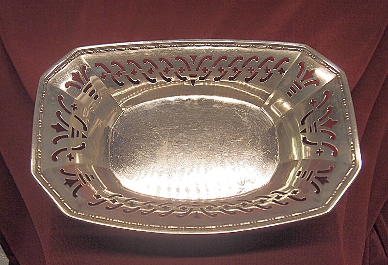 Vintage Webster Sterling Silver Pieced Nut Dish