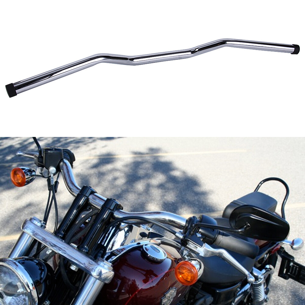 1" Dimpled 3" Low Rise Tracker Drag Bars Handlebars Custom For Harley Motorcycle