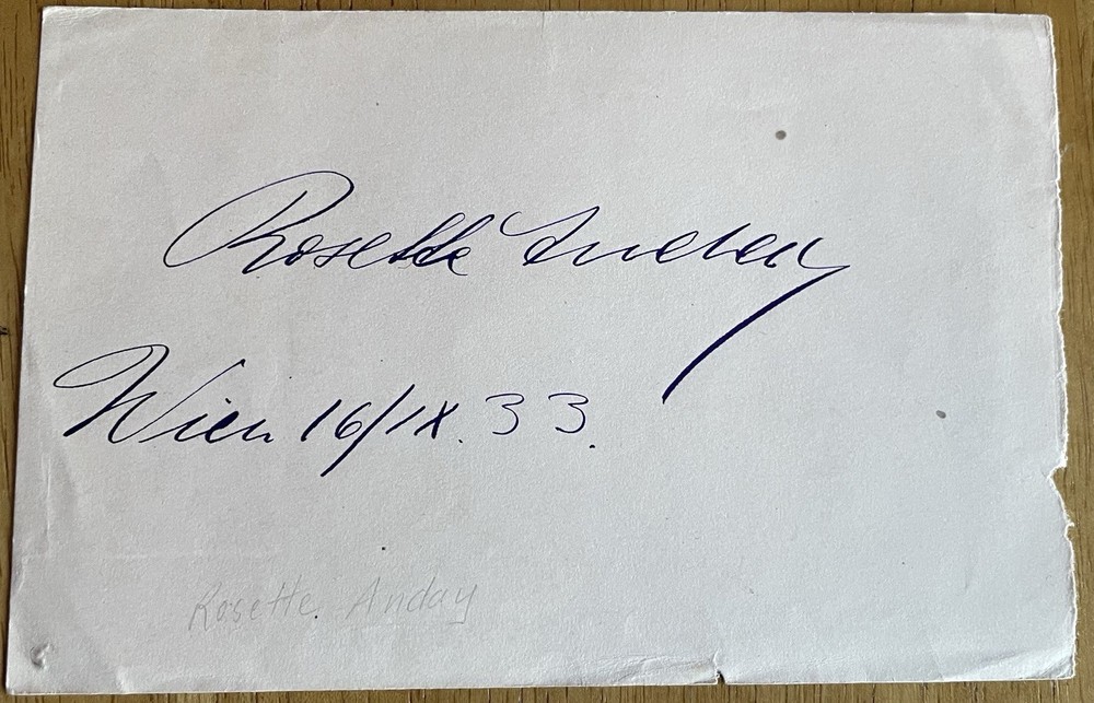 Hungarian Soprano Rosette Anday Autograph