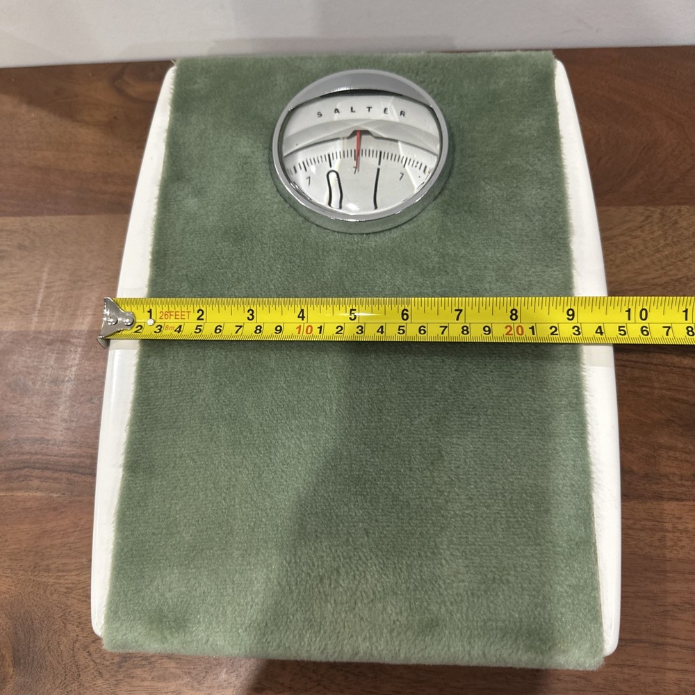 Vintage Green Salter Bathroom Scale Nice Retro Decor Adjustable Reading Working