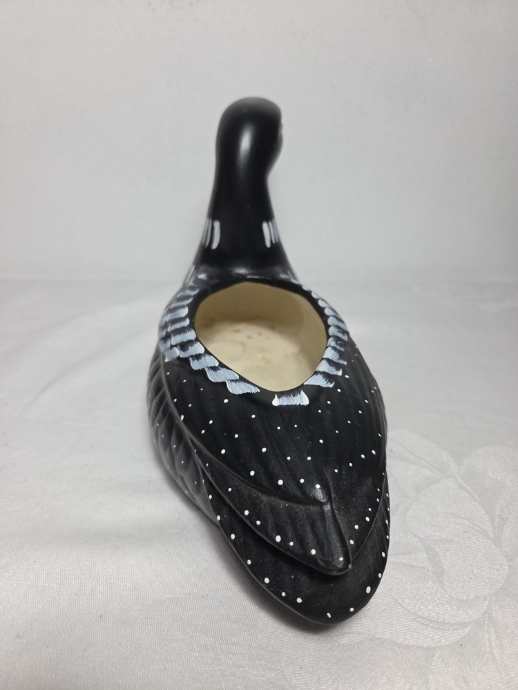 Beautiful 12" Hand Painted Vintage Loon Planter