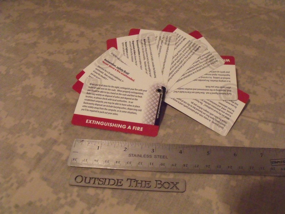 Ultimate Survival Technologies: Fire Building Cards, UST, 8 Cards