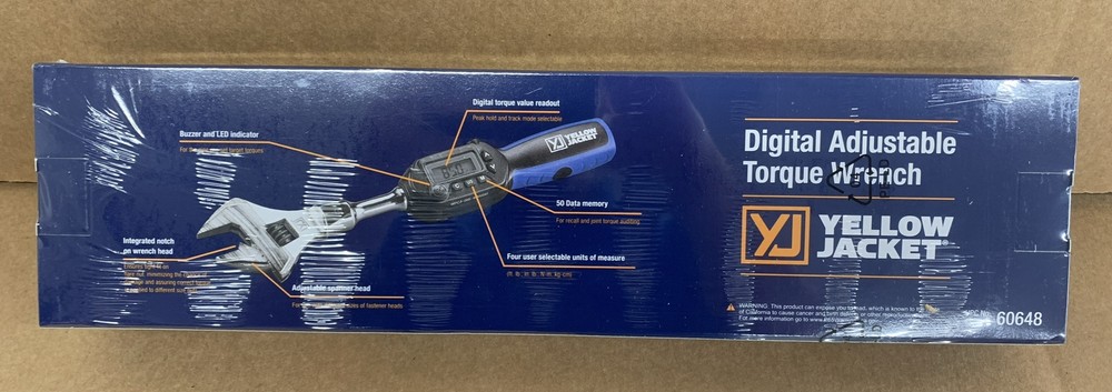 YELLOW JACKET DIGITAL ADJUSTABLE TORQUE WRENCH 60648