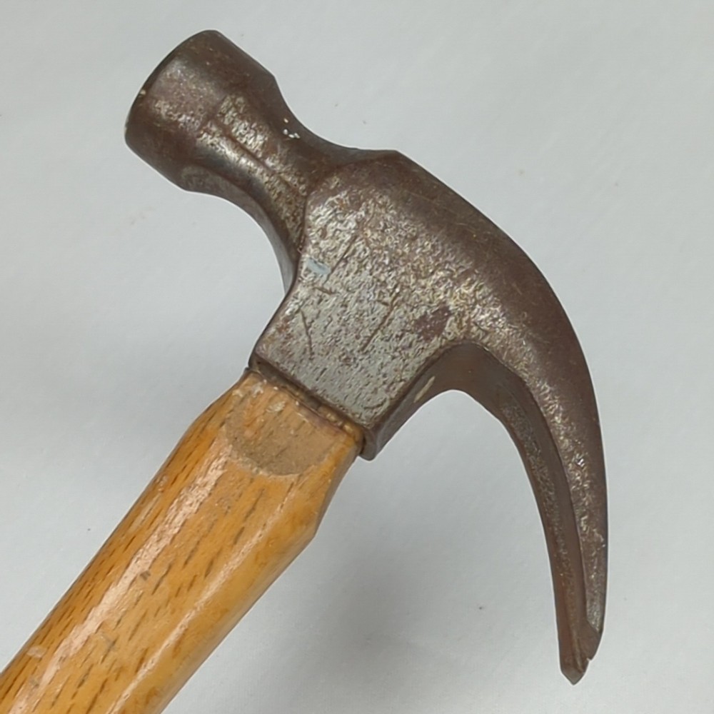 Vintage Hooked Claw Hammer with Wood Handle