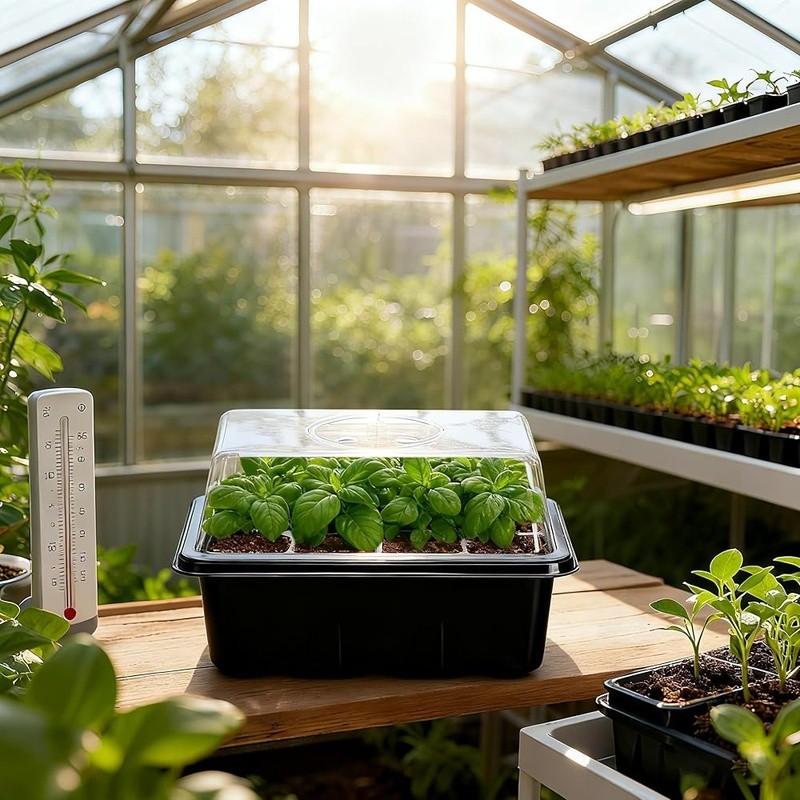 Adjustable Seed Trays W/ Humidity Domes & Drainage Large Seeds Germination 5Pack