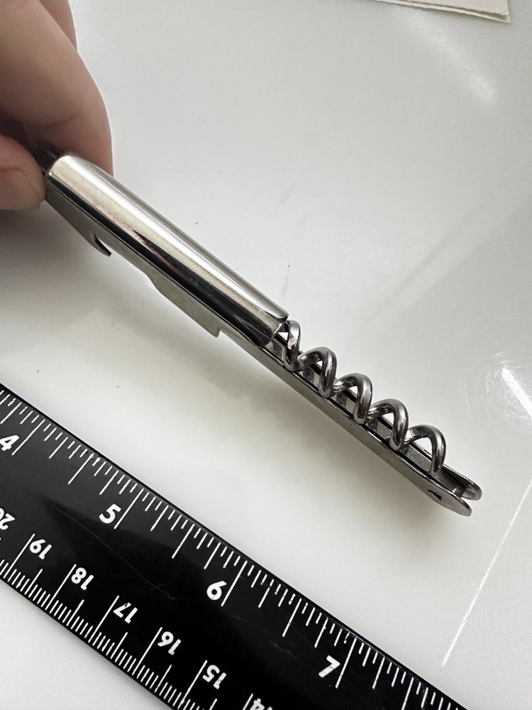 ONEIDA Stainless Classic Slim Corkscrew Wine Key Opener
