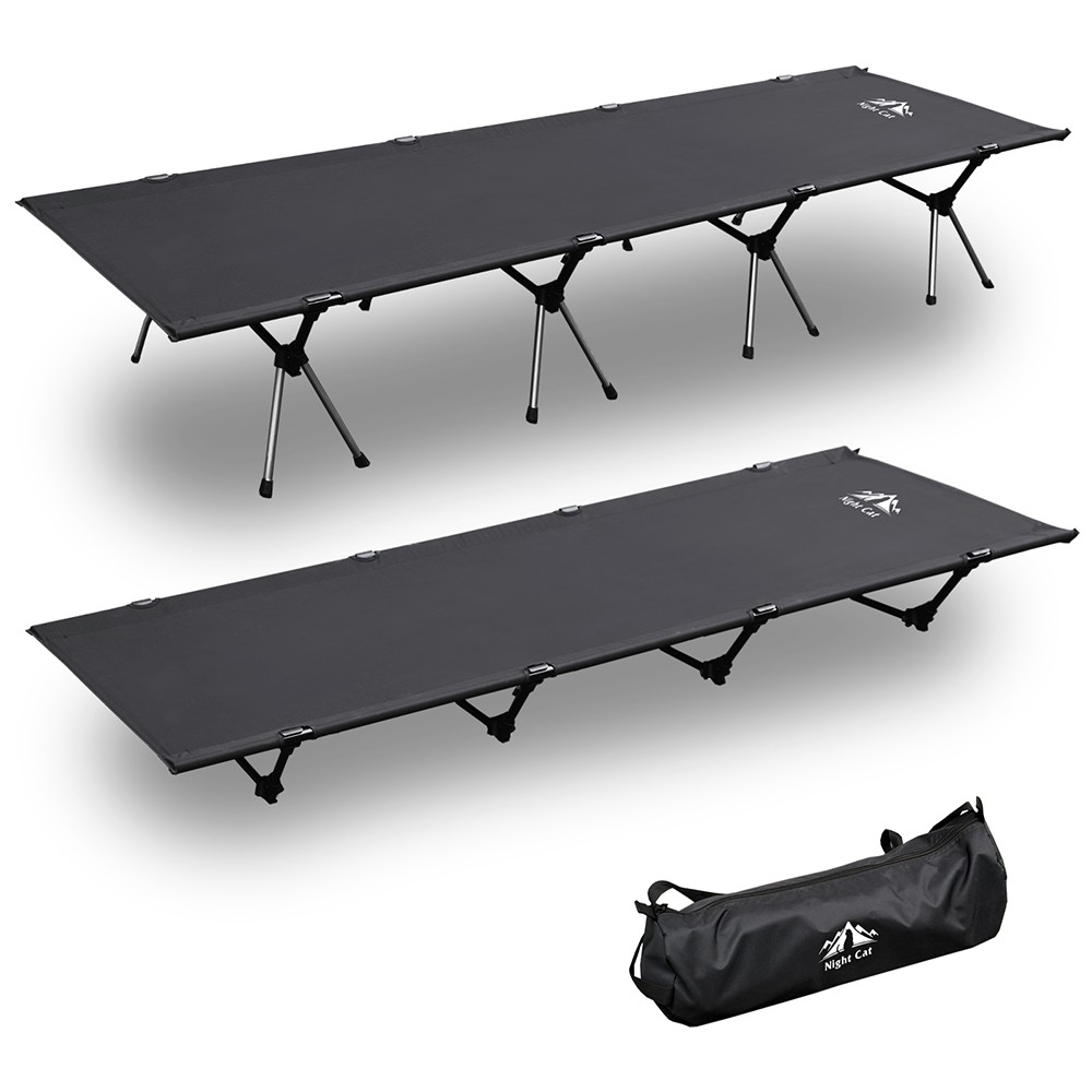 Portable Camping Cot Sleeping Cot Ultralight Backpacking Camping Cot Black