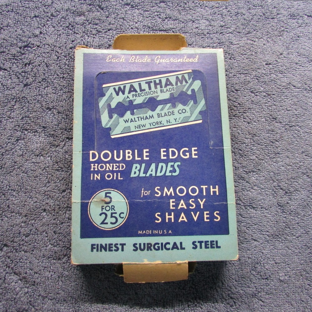 Waltham Double Edge Razor Blade Display ( 19 Boxes)