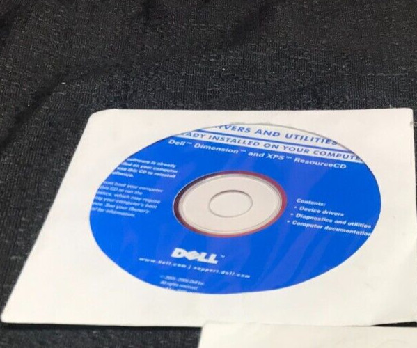 Dell Dimension Resource CD Reinstall Drivers and Utilities Computer P/N 0CD016