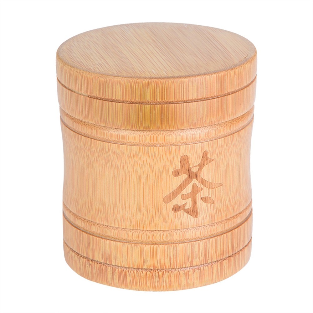 Portable Lightweight Bamboo Tea Jar Storage Holder Container Box