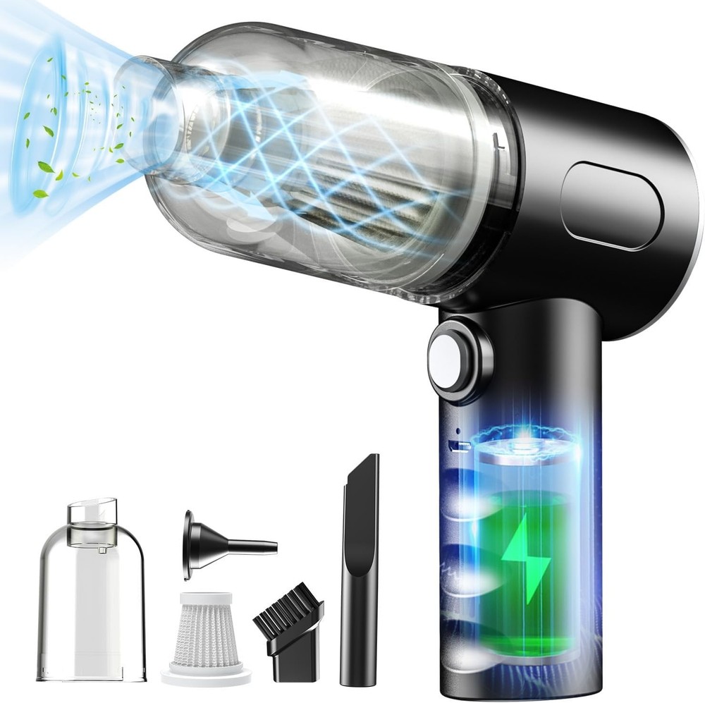 USB Rechargeable Mini Vacuum with Multi-Function Nozzles for Dust-Free Spaces