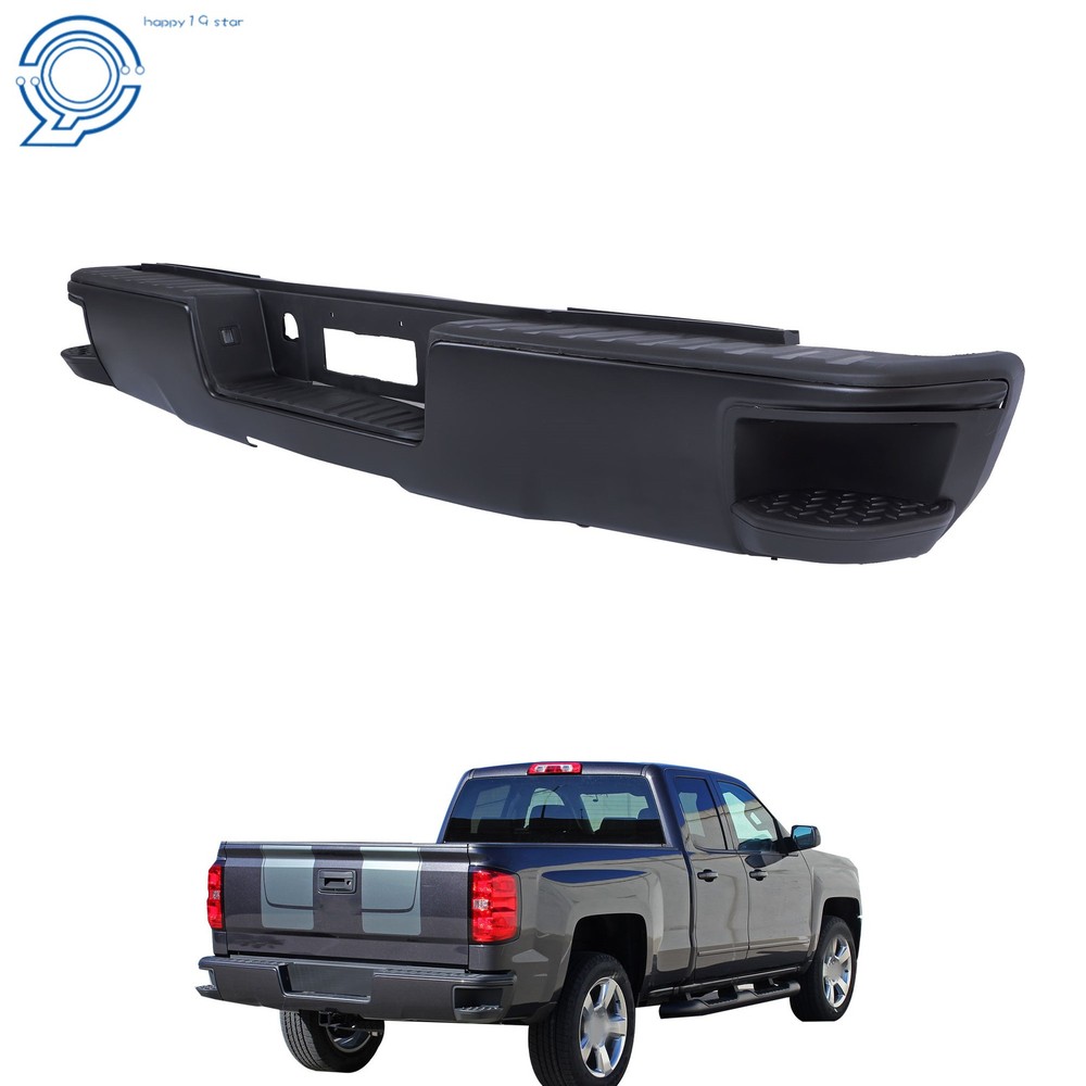 For Chevy Silverado GMC Sierra 1500 2014-2018 Rear Step Bumper Assembly Black
