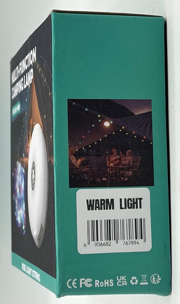 Multi-Function Camping Lamp, Warm Light, RGB Light String, XTE LED SMD
