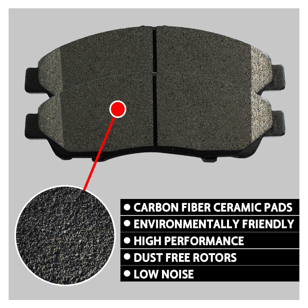 Front Rear Disc Ceramic Brake Pads For 2018-2022 Jeep Compass