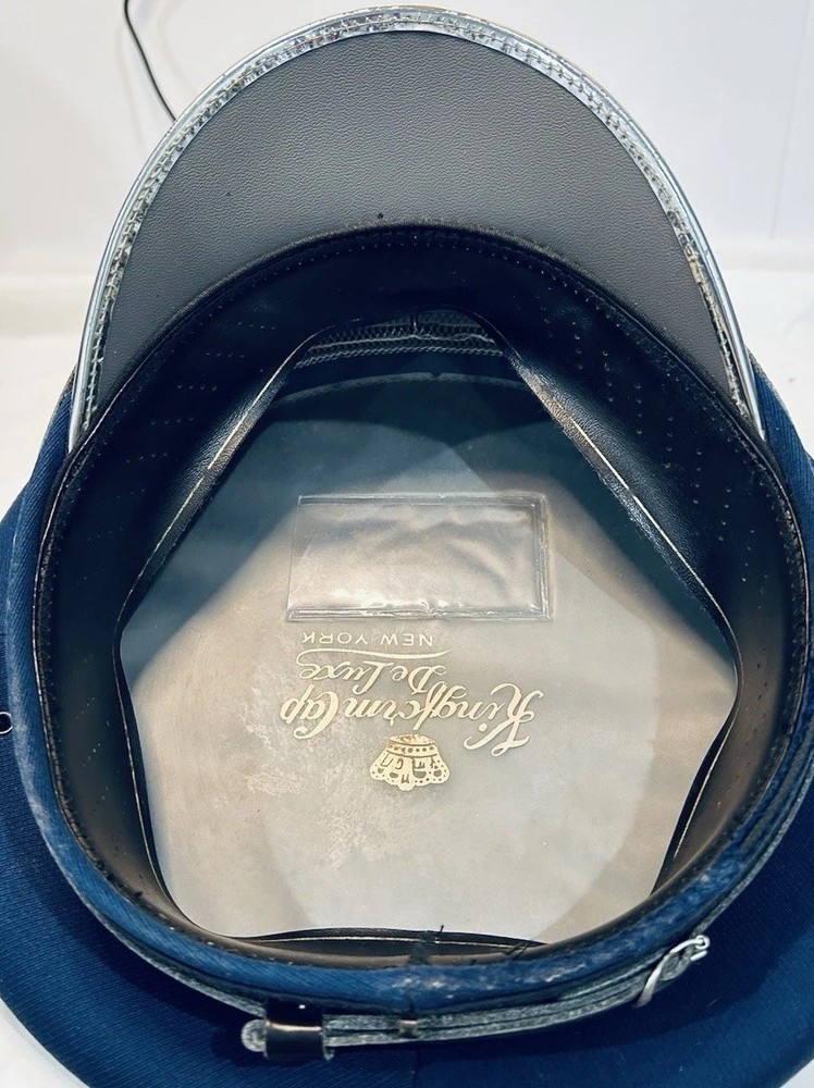 Navy Blue Military Cap With Eagle Pin.