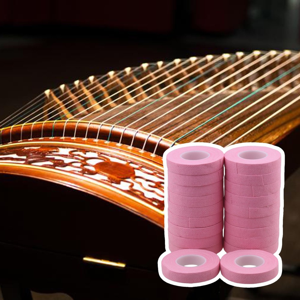 20-Pack Pink Finger Adhesive Tape for String Instruments 5 Meter Length Rolls