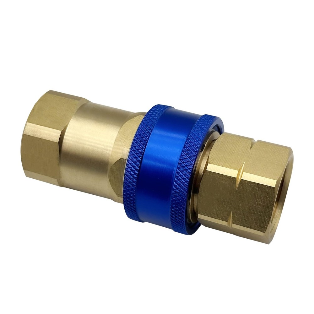 Ebrmeiwo A75 Quick Disconnect Fitting, 3/4 Inch, Automatic Brass