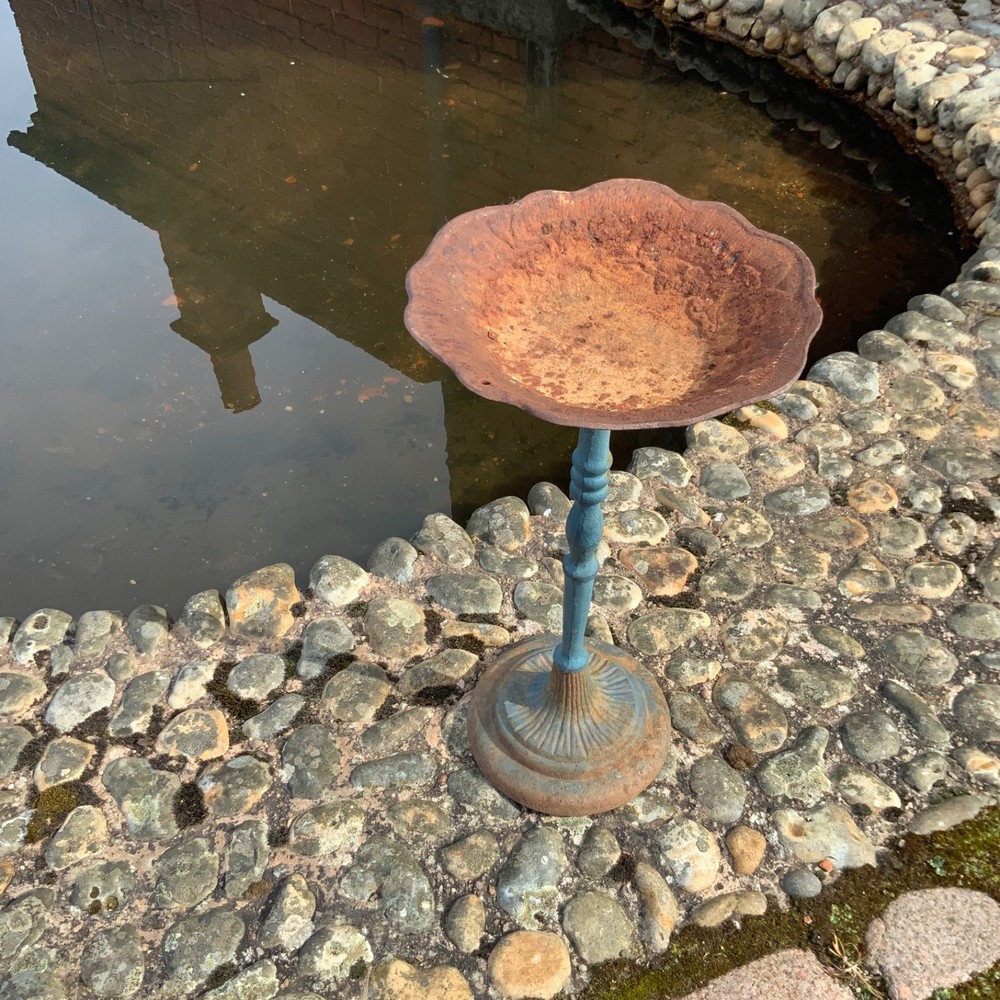 Antique Cast Iron Bird Bath