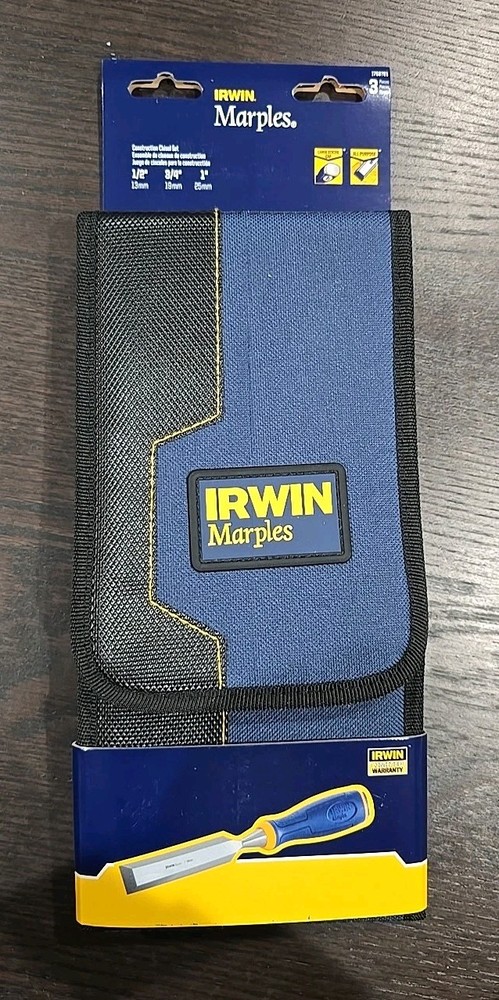 Irwin Marples Woodworking Chisel Set 3 Pieces Sharpness Retention Edge In Case .