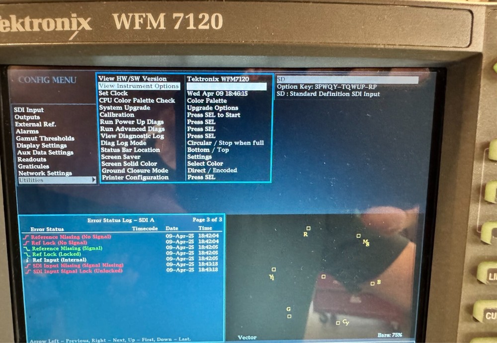 Tektronix WFM7120 base unit