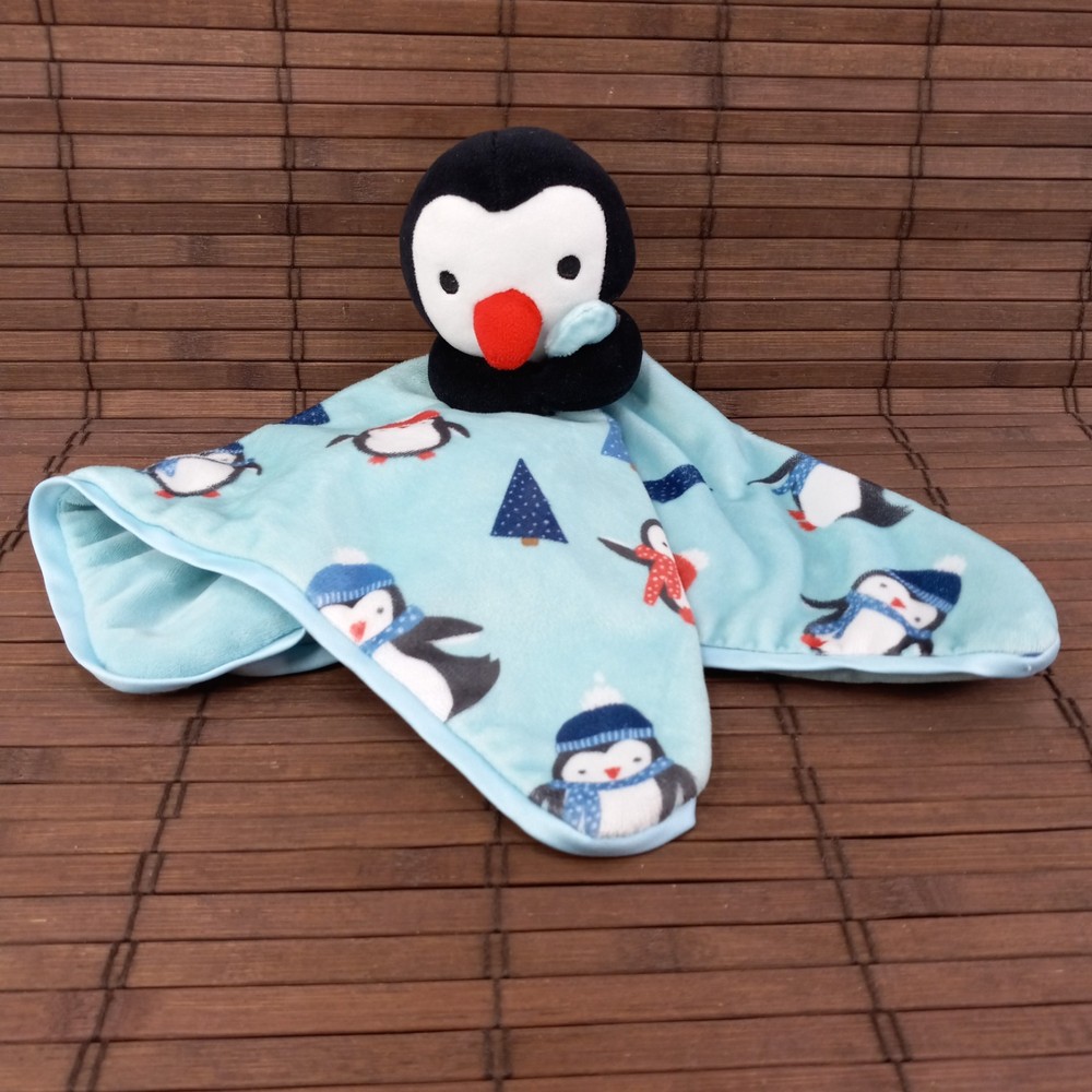 NoJo Plush Penguin Security Blanket Lovey Cuddle Blankie